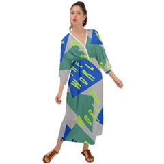 Abstract Pattern Geometric Backgrounds   Grecian Style  Maxi Dress by Eskimos