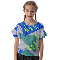 Abstract Pattern Geometric Backgrounds   Kids  Cut Out Flutter Sleeves