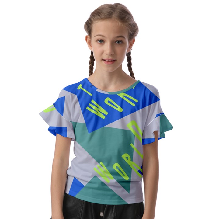 Abstract pattern geometric backgrounds   Kids  Cut Out Flutter Sleeves