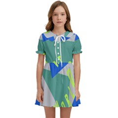 Abstract Pattern Geometric Backgrounds   Kids  Sweet Collar Dress