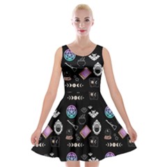 Pastel Goth Witch  Velvet Skater Dress by NerdySparkleGoth