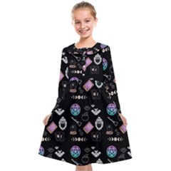 Pastel Goth Witch  Kids  Midi Sailor Dress by NerdySparkleGoth