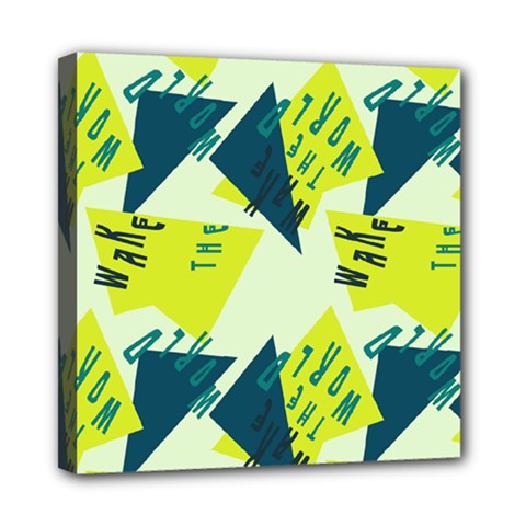 Abstract Pattern Geometric Backgrounds   Mini Canvas 8  X 8  (stretched) by Eskimos