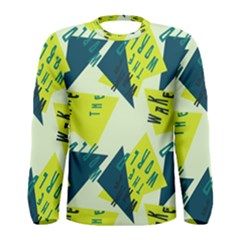 Abstract Pattern Geometric Backgrounds   Men s Long Sleeve Tee by Eskimos