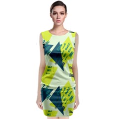 Abstract Pattern Geometric Backgrounds   Sleeveless Velvet Midi Dress by Eskimos