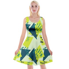 Abstract Pattern Geometric Backgrounds   Reversible Velvet Sleeveless Dress by Eskimos