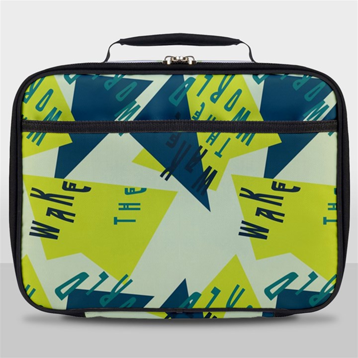 Abstract pattern geometric backgrounds   Full Print Lunch Bag