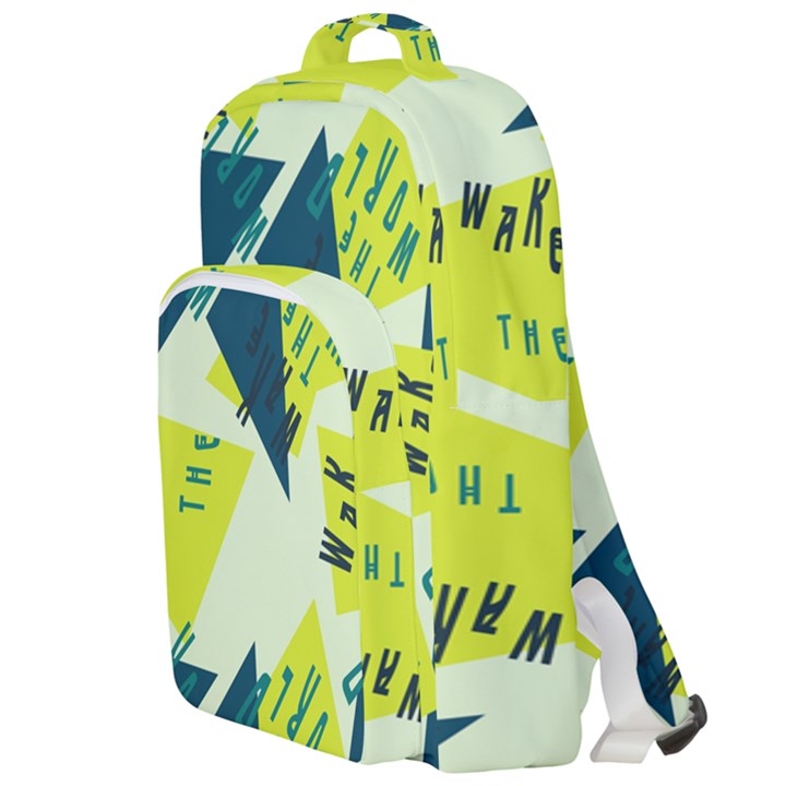 Abstract pattern geometric backgrounds   Double Compartment Backpack