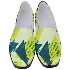 Abstract Pattern Geometric Backgrounds   Women s Classic Loafer Heels by Eskimos