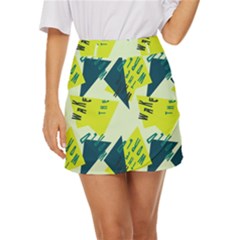 Abstract Pattern Geometric Backgrounds   Mini Front Wrap Skirt