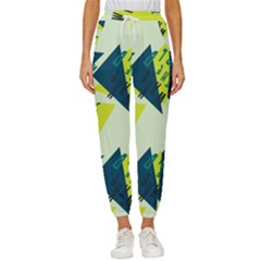 Abstract Pattern Geometric Backgrounds   Cropped Drawstring Pants