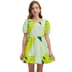 Abstract Pattern Geometric Backgrounds   Kids  Short Sleeve Dolly Dress by Eskimos