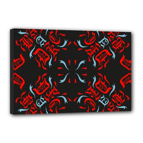 Abstract Pattern Geometric Backgrounds   Canvas 18  X 12  (stretched) by Eskimos