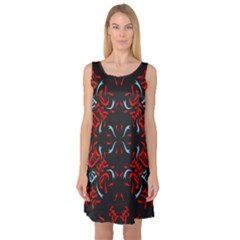 Abstract Pattern Geometric Backgrounds   Sleeveless Satin Nightdress by Eskimos