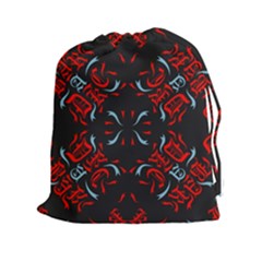 Abstract Pattern Geometric Backgrounds   Drawstring Pouch (2xl)