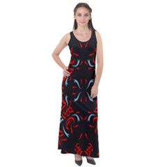 Abstract Pattern Geometric Backgrounds   Sleeveless Velour Maxi Dress by Eskimos