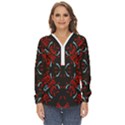 Abstract pattern geometric backgrounds   Zip Up Long Sleeve Blouse View1