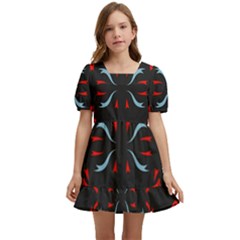 Abstract Pattern Geometric Backgrounds   Kids  Short Sleeve Dolly Dress by Eskimos