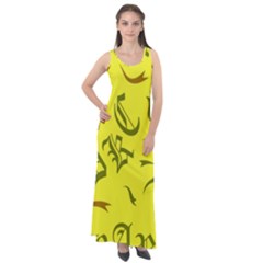 Abstract Pattern Geometric Backgrounds   Sleeveless Velour Maxi Dress by Eskimos