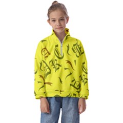 Abstract Pattern Geometric Backgrounds   Kids  Half Zip Hoodie by Eskimos