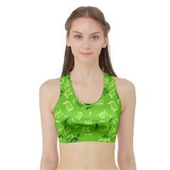 Abstract Pattern Geometric Backgrounds   Sports Bra With Border by Eskimos