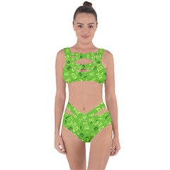 Abstract Pattern Geometric Backgrounds   Bandaged Up Bikini Set  by Eskimos