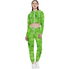 Abstract Pattern Geometric Backgrounds   Cropped Zip Up Lounge Set by Eskimos