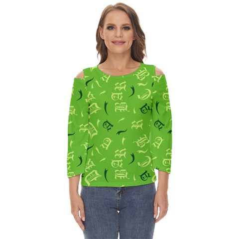 Abstract Pattern Geometric Backgrounds   Cut Out Wide Sleeve Top by Eskimos