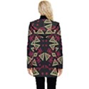 Abstract pattern geometric backgrounds   Button Up Hooded Coat  View2