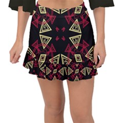 Abstract Pattern Geometric Backgrounds   Fishtail Mini Chiffon Skirt by Eskimos