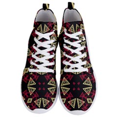 Abstract Pattern Geometric Backgrounds   Men s Lightweight High Top Sneakers by Eskimos