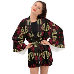 Abstract Pattern Geometric Backgrounds   Long Sleeve Kimono by Eskimos