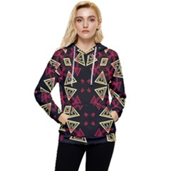 Abstract Pattern Geometric Backgrounds   Women s Lightweight Drawstring Hoodie