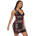 Abstract pattern geometric backgrounds   Draped Bodycon Dress View3