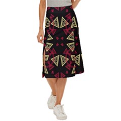 Abstract Pattern Geometric Backgrounds   Midi Panel Skirt