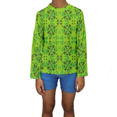 Abstract Pattern Geometric Backgrounds   Kids  Long Sleeve Swimwear by Eskimos