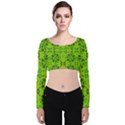 Abstract pattern geometric backgrounds   Velvet Long Sleeve Crop Top View1