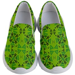 Abstract Pattern Geometric Backgrounds   Kids Lightweight Slip Ons by Eskimos