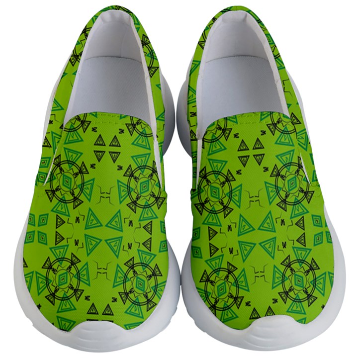 Abstract pattern geometric backgrounds   Kids Lightweight Slip Ons