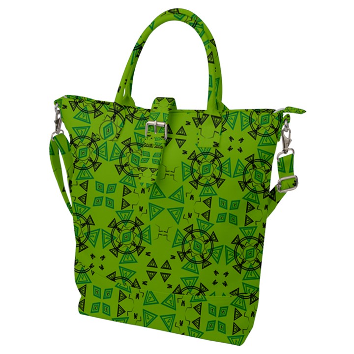 Abstract pattern geometric backgrounds   Buckle Top Tote Bag