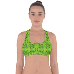 Abstract Pattern Geometric Backgrounds   Cross Back Hipster Bikini Top  by Eskimos