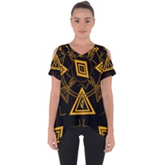 Abstract Pattern Geometric Backgrounds   Cut Out Side Drop Tee by Eskimos