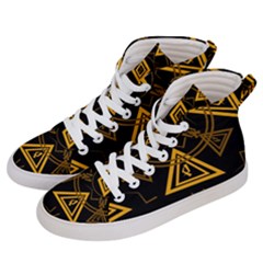 Abstract Pattern Geometric Backgrounds   Women s Hi-top Skate Sneakers by Eskimos