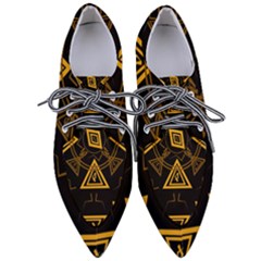 Abstract Pattern Geometric Backgrounds   Pointed Oxford Shoes by Eskimos