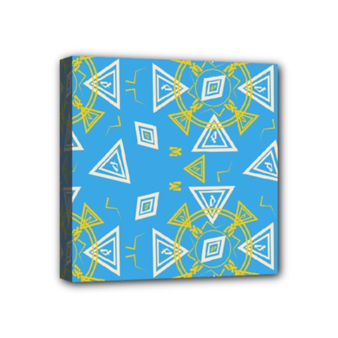 Abstract Pattern Geometric Backgrounds   Mini Canvas 4  X 4  (stretched) by Eskimos