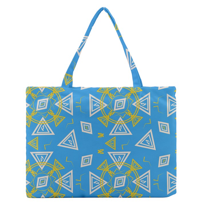 Abstract pattern geometric backgrounds   Zipper Medium Tote Bag