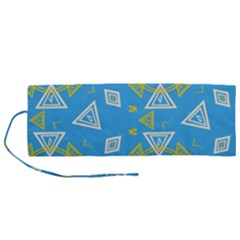 Abstract Pattern Geometric Backgrounds   Roll Up Canvas Pencil Holder (m) by Eskimos