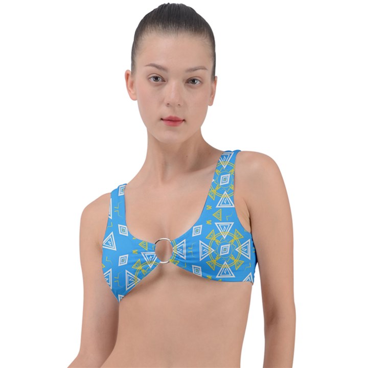 Abstract pattern geometric backgrounds   Ring Detail Bikini Top