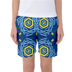 Abstract Pattern Geometric Backgrounds   Women s Basketball Shorts by Eskimos