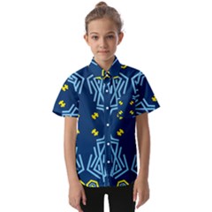 Abstract Pattern Geometric Backgrounds   Kids  Short Sleeve Shirt by Eskimos